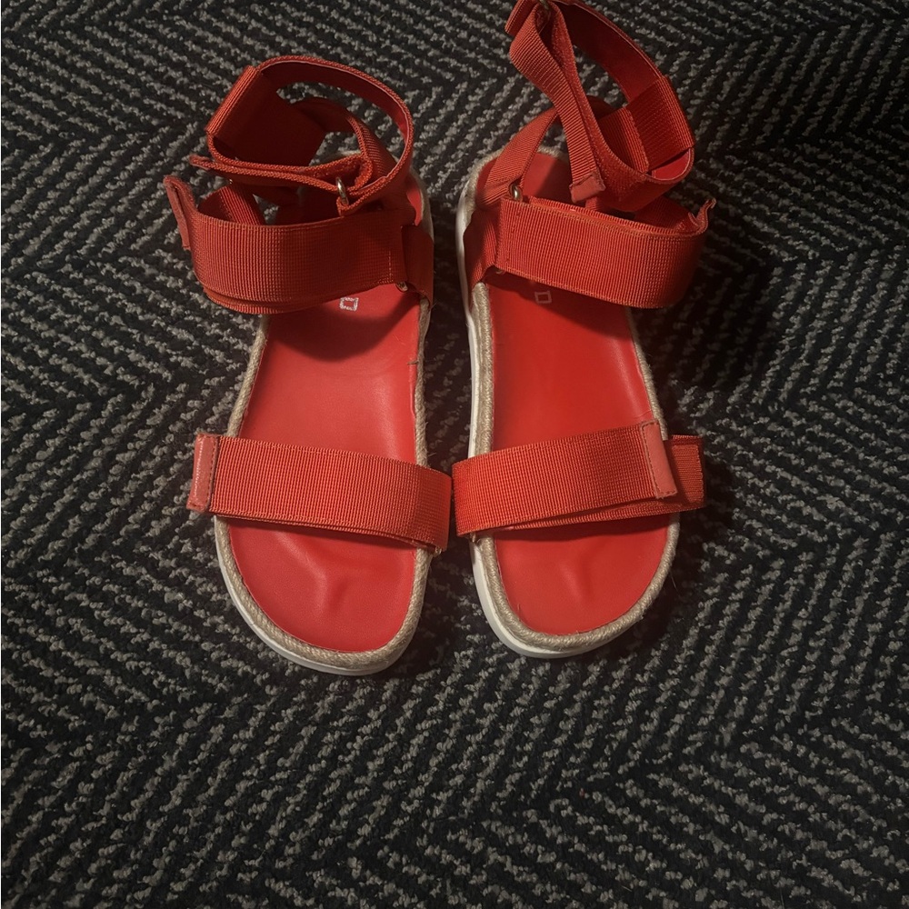 Anthropologie Silent D Women's Orange Sandals - image 2